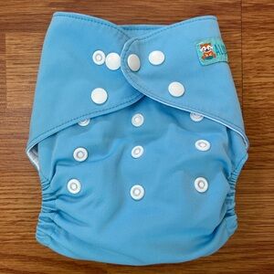 Alva Baby Light Blue Cloth Pocket Diaper EUC